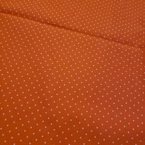 Orange Polka-Dot Cotton Fabric